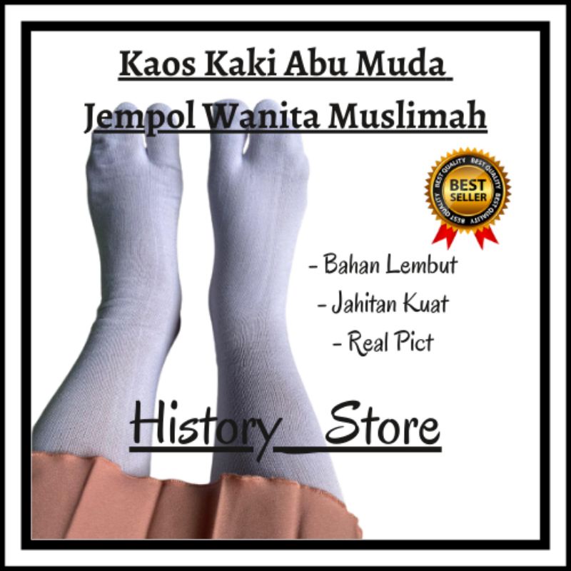Kaos Kaus Kaki Jempol Wanita Warna Abu Muda / Kaos Kaki Wanita Jempol Panjang Tebal