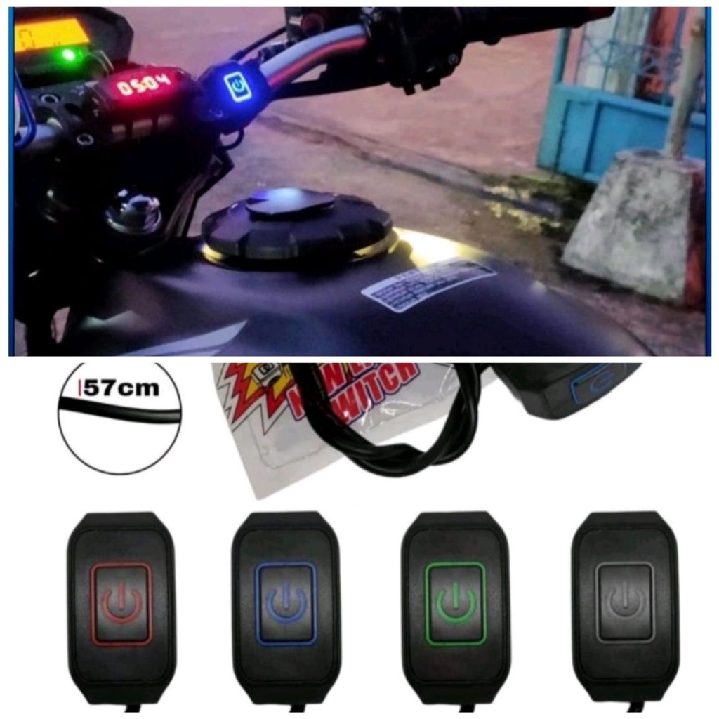 Saklar Lampu Motor ON OFF Di Stang Saklar Menyala Waterproof Tahan Air Di Stang Switch On Off Universal