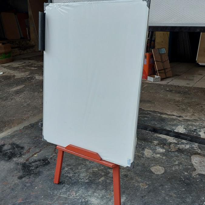 Kualitas terbaik] whiteboard standing kayu 60 x 80