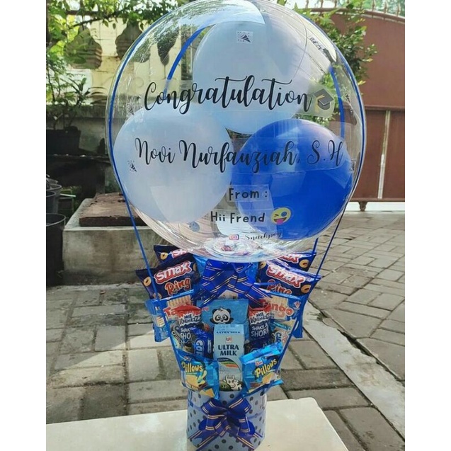 

BISA KIRIM HARI INI!!TIDAK PO!! Buket balon snack Jogja