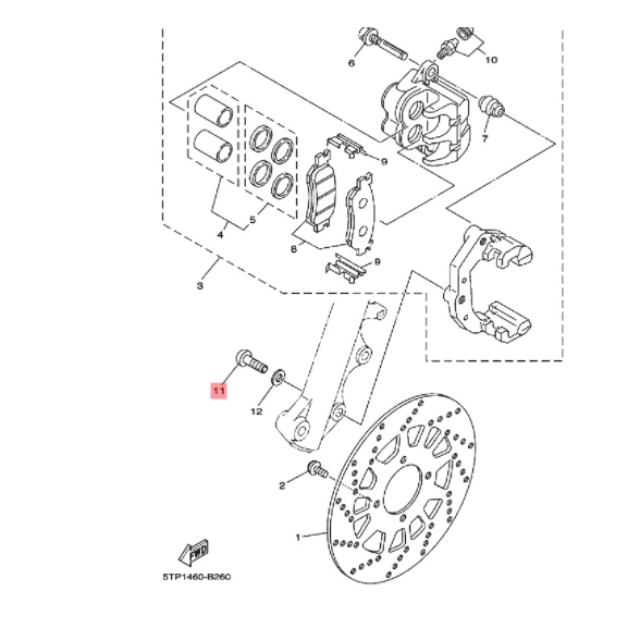 baut dudukan kaliper caliper nouvo crypton vega r jupiter z 105 110 lama burhan ori ygp