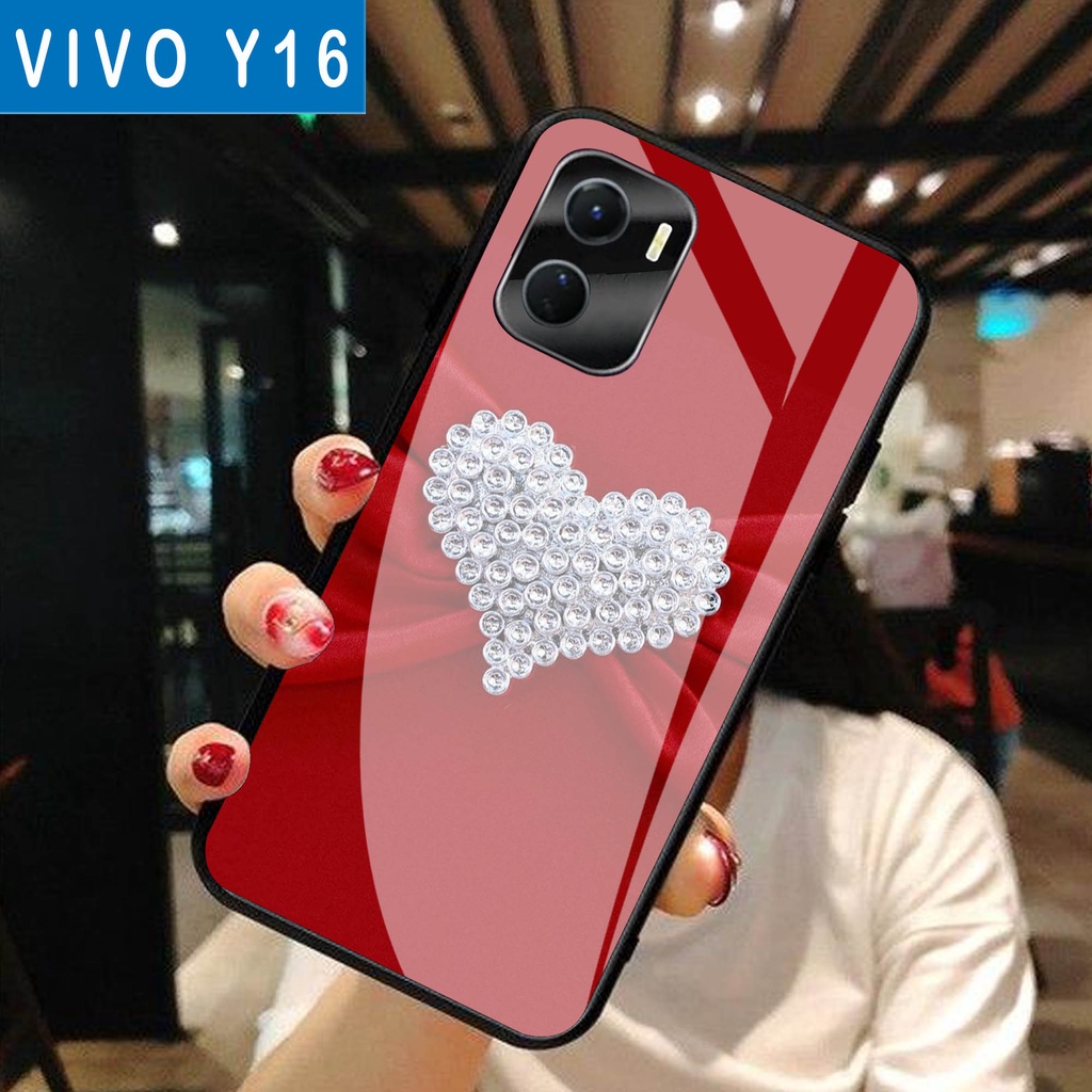 (S68) Case  Glass VIVO Y16 - casing Terbaru handphone - VIVO Y16  - pelindung handphone - VIVO Y16