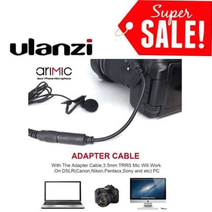 Ulanzi AriMic Dual-Head Lavalier Microphone 6meter