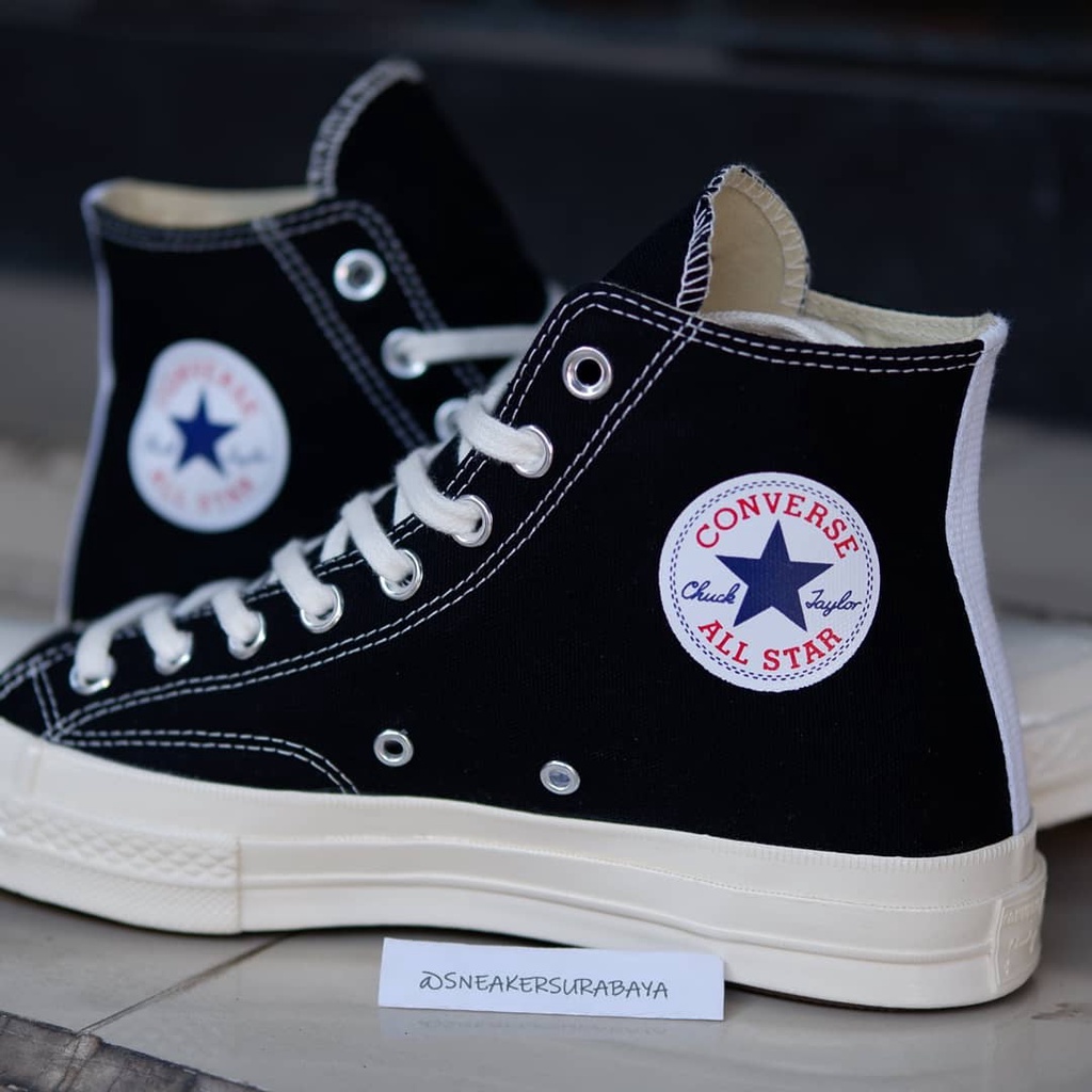 CDG x Converse Chuck Taylor 1970s Hi Black CT 70 CT 70s