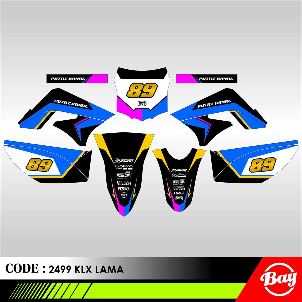Decal Stiker Motor KLX 150 LAMA / KLX 150 S Full Body Sticker Custom Variasi