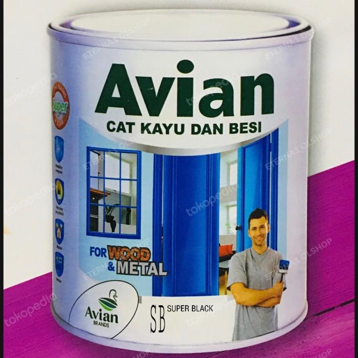 Jual Avian Sb Super Black 1Kg Cat Besi Dan Kayu Hitam Mengkilat Shopee Indonesia