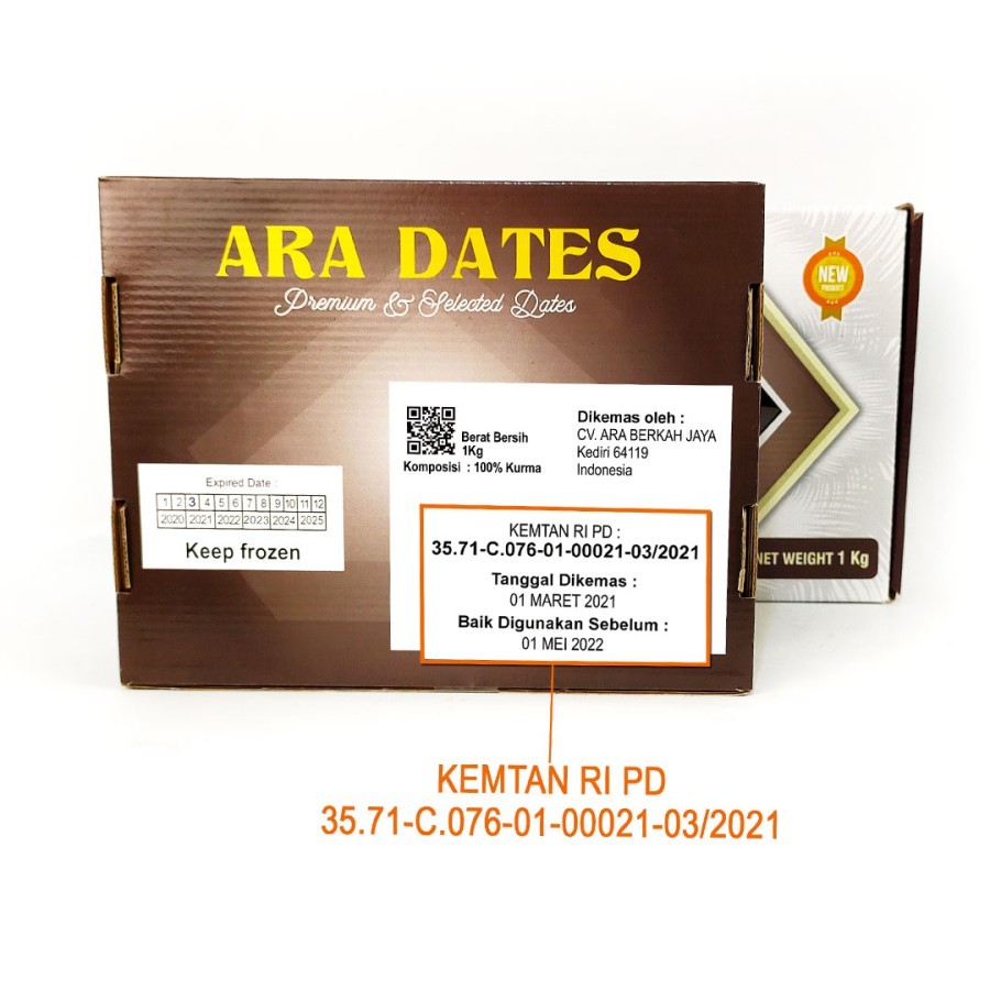 Kurma Khalas ARA DATES 1 Kg Khalas PREMIUM Quality