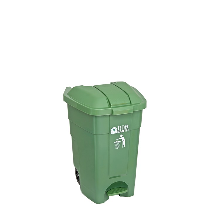 TEMPAT SAMPAH INJAK RODA SEGI 90 LITER BIO GREEN LEAF 2009 / Kotak Sampah / Dust Bin