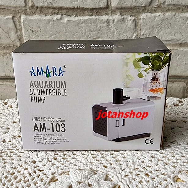 AMARA AM 103 AM103 POMPA AIR CELUP AQUARIUM AQUASCAPE HIDROPONIK KOLAM