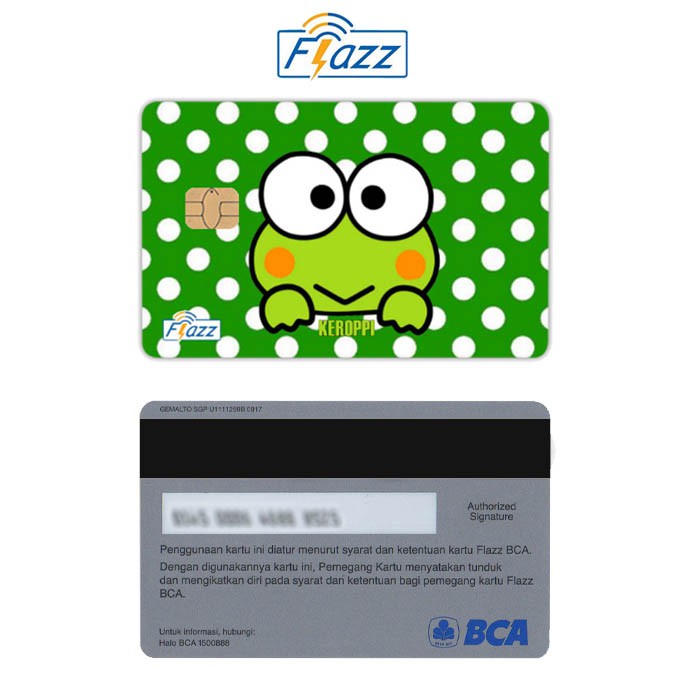 Keroppi Kartu E-Money Flazz BCA Gen 2 NFC Custom Card
