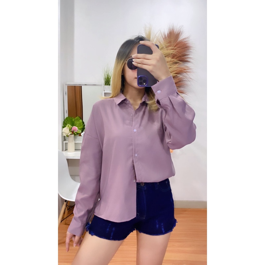 BEFAST - ZRX OOTD Wanita Kemeja KAILA / Oversize Aeri / Kemeja Wanita Formal / Kemeja Polos Casual / Atasan Lengan Panjang / Kemeja Formal / OOTD Style Korean / Fashion Wanita Modis