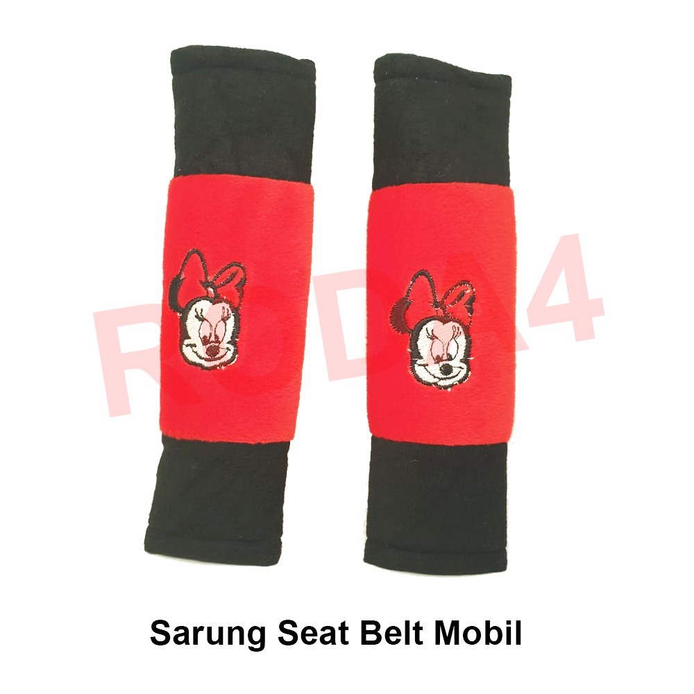 Sarung Tali Sabuk Pengaman Mobil Seat Belt Motif Minie Mouse