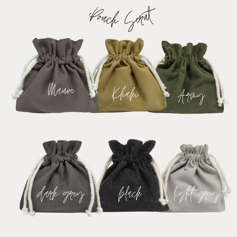 Pouch Serut Kanvas Polos