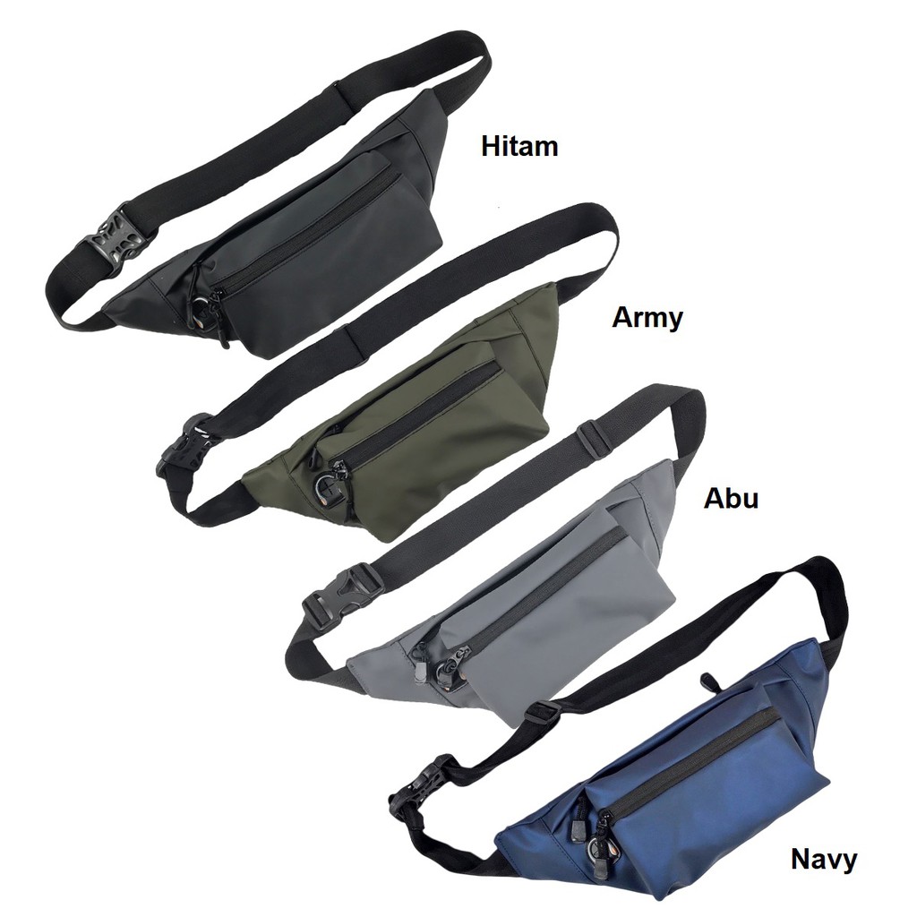 [HOT PRODUK] Waistbag Tas Selempang Pinggang Punggung Pria Wanita Anti Air Waterprof Terbaru - BS