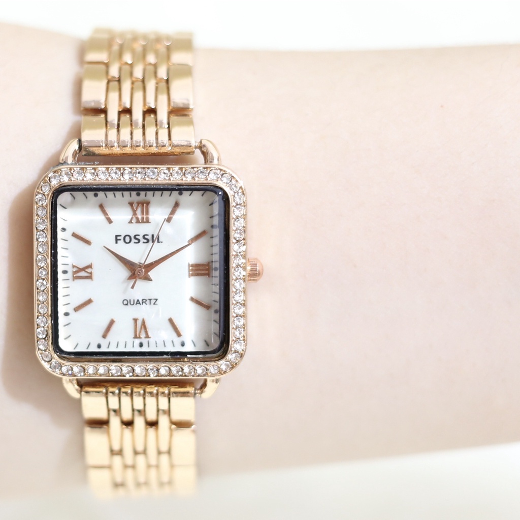 Jam tangan GUESS rantai wanita fashion cewek termurah grosir ecer stainless GR001-FS004 FULLROSE