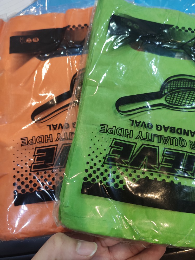 @100 Pcs Soft Handle Ovale Kantong Plastik Hd Polos Pond Oval Shoping Bag 15x22