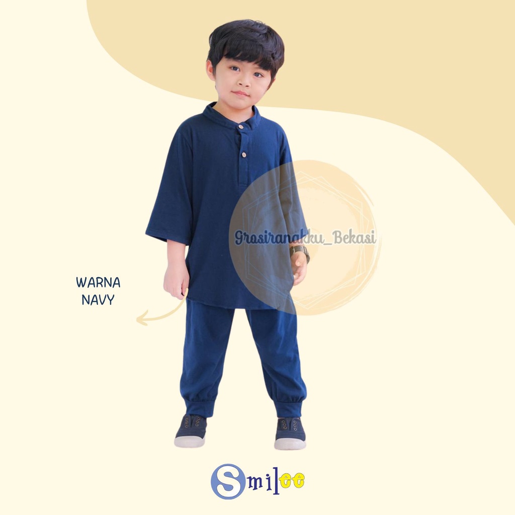 Setelan Koko Anak Kaos Wali Mix Warna 1-5Tahun