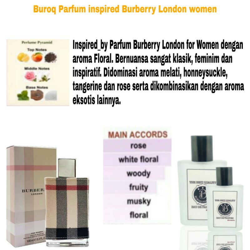 PARFUM BURBERY LONDON WOMEN INSPIRED PARFUME WANITA WANGI KALEM BUNGA TAHAN LAMA OUTDOOR