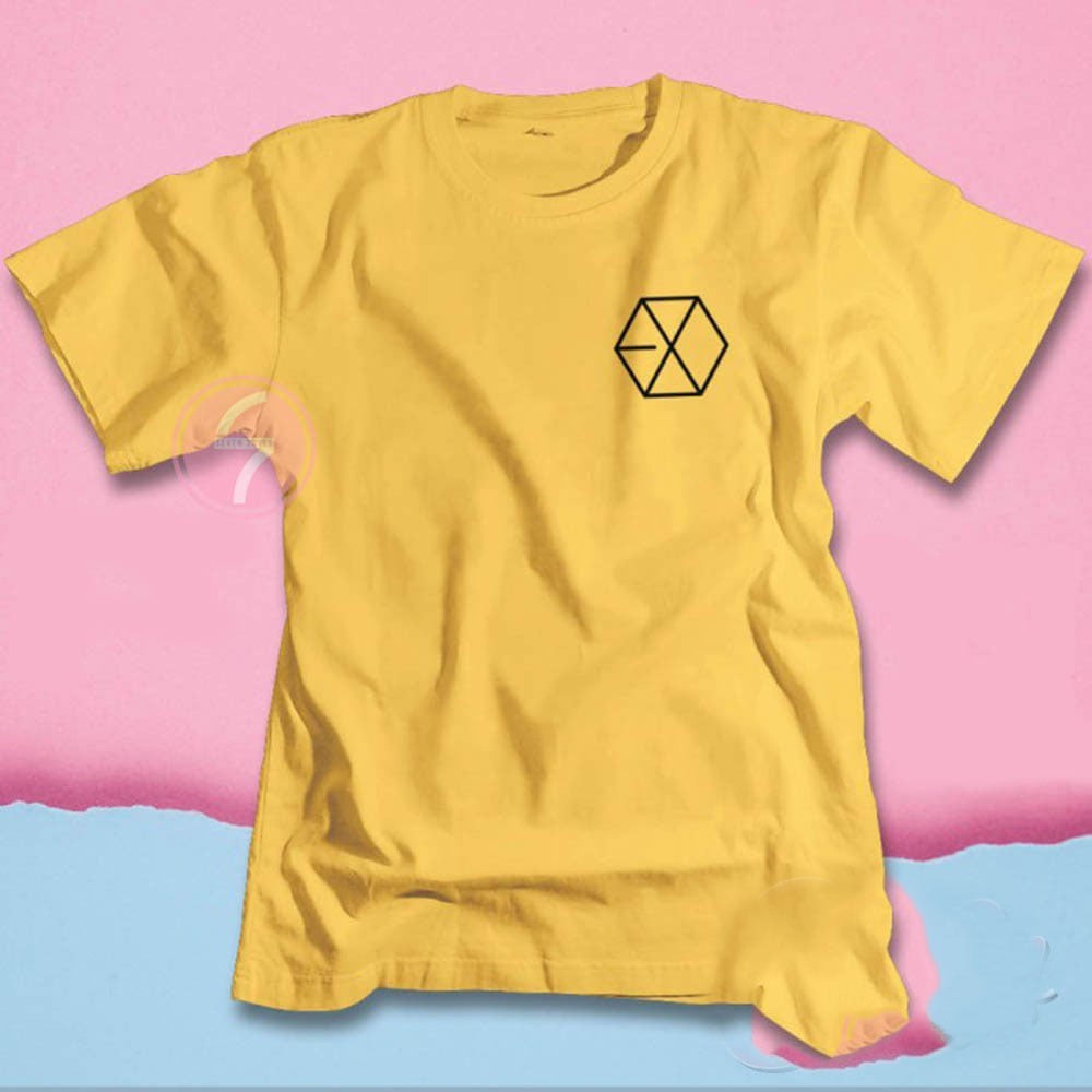KAOS EXO Logo Small / Baju Korea Musik KPOP / Tshirt Distro Korean Style Premium Eksklusif