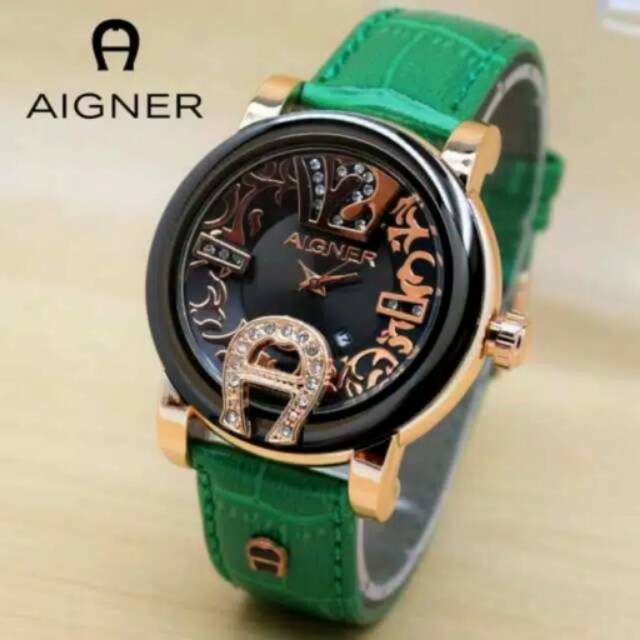 Jam tangan wanita aigner keren tali kulit