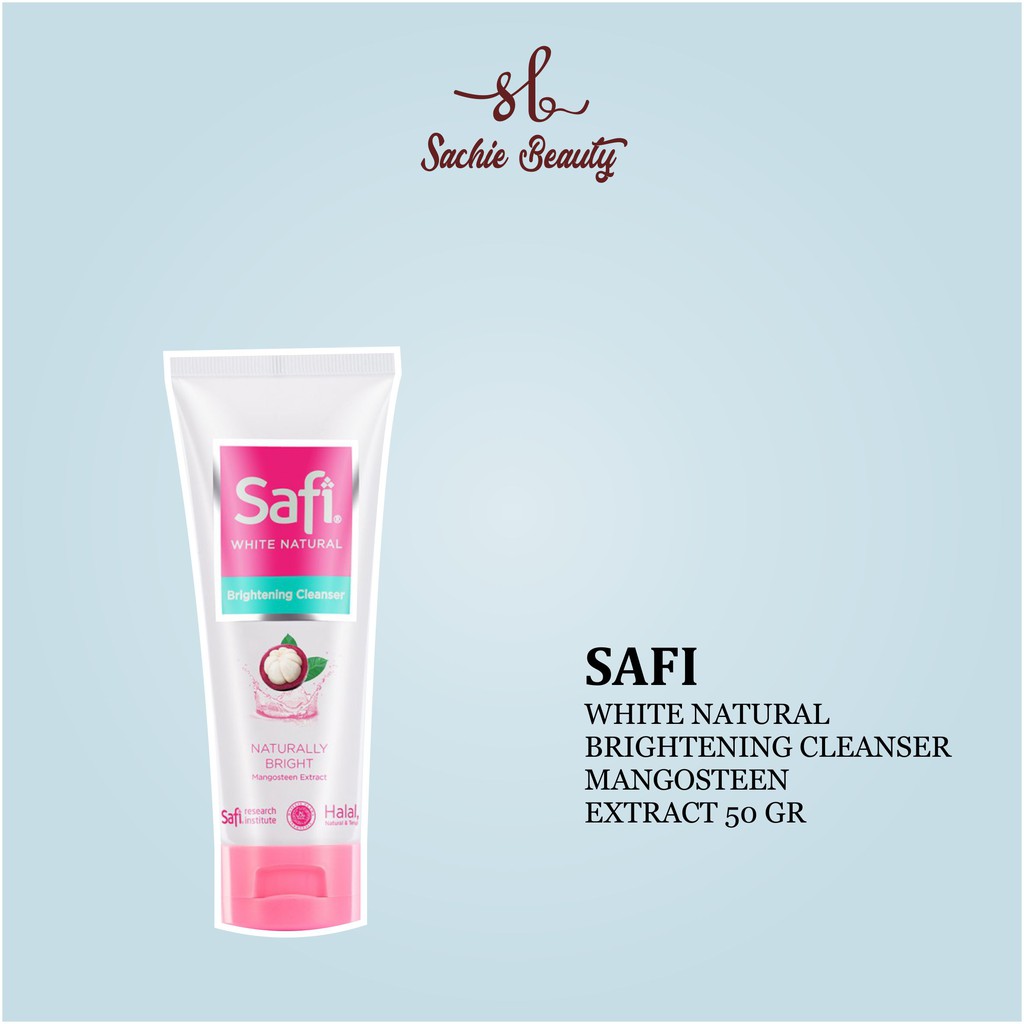 Safi White Natural Brightening Cleanser Mangosteen Extract 50 gr /Skincare Bandung /Pembersih Wajah
