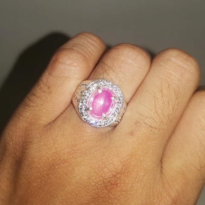 Batu Cincin Permata Ruby Birma Asli Bersertifikat