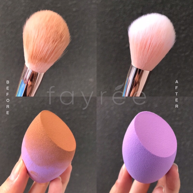 Fayree Happy Clean Bar With Honey / Sabun Kuas dan Beauty Blender / Brush &amp; Sponge Soap Bar Cleanser