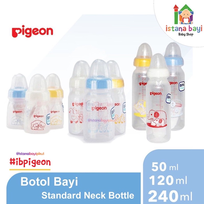 Pigeon Bottle Assorted / Botol Susu Bayi 50ml / 120ml / 240ml (RANDOM)