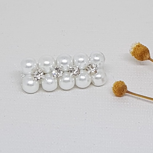Bros dagu murah I Bros mutiara I Bros permata I Bros kecil satuan-White