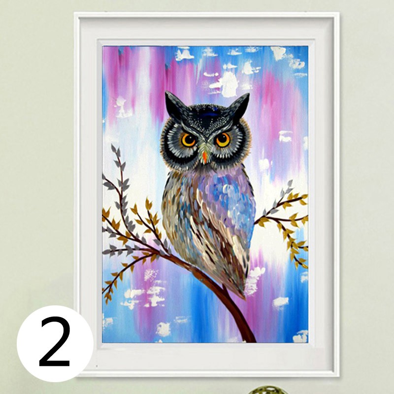 Bayar Di Tempat Diy Lukisan Diamond 5d Dengan Gambar Burung Hantu