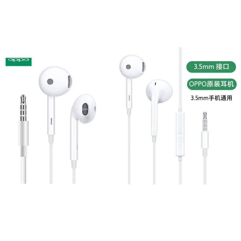 Headset Earphone Handsfree Oppo A15 Oppo A15s Jack 3 5mm Original Shopee Indonesia