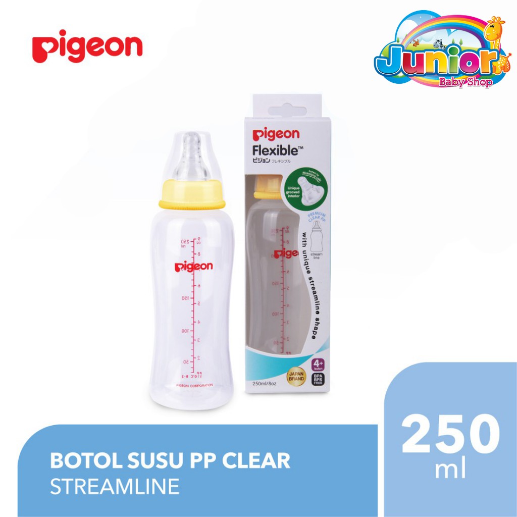 Pigeon Botol PP Clear Streamline W/S-Type Nipple