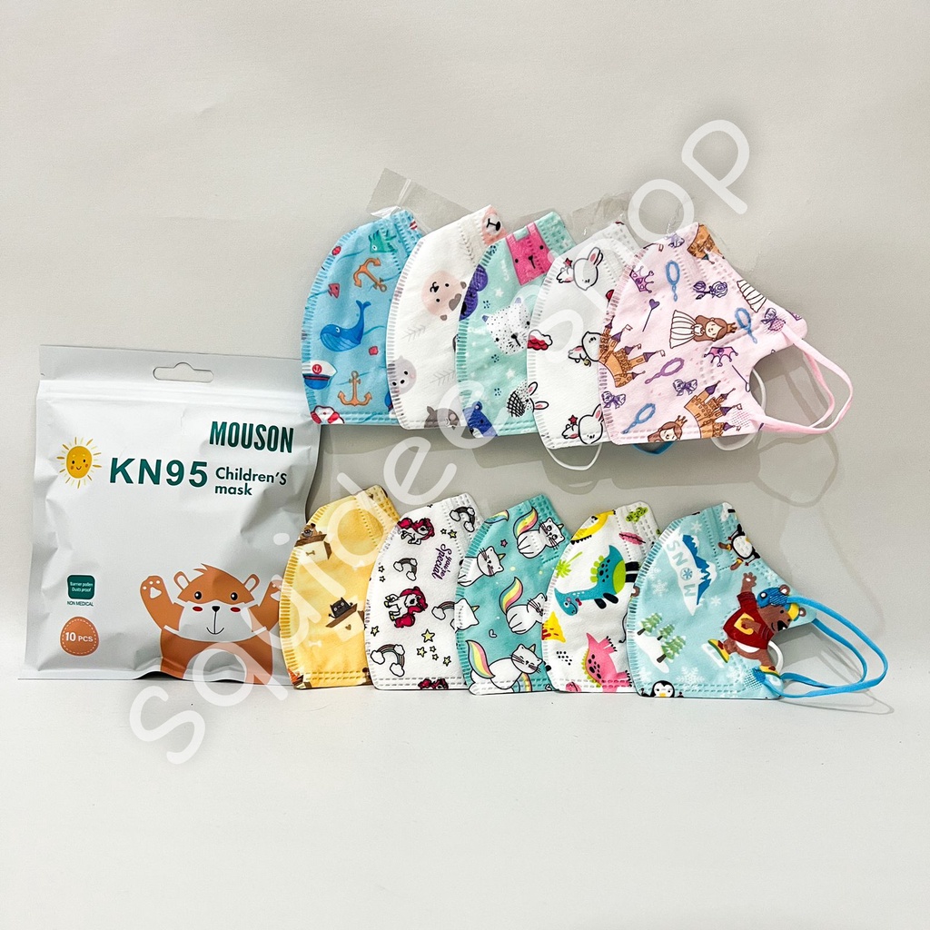 Masker Anak KN95 MOUSON 5 Ply isi 10 Pcs