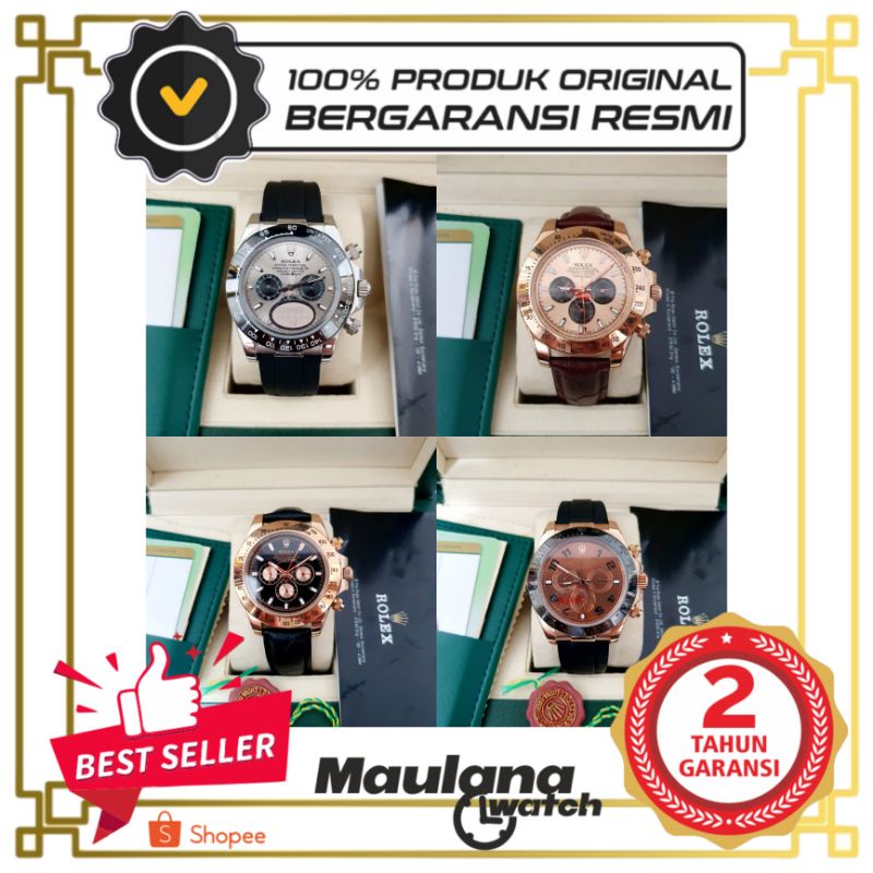 JAM TANGAN PRIA WANITA | RANTAI | KULIT | KARET | MURAH | pria -  rolex daytona super automatic stra