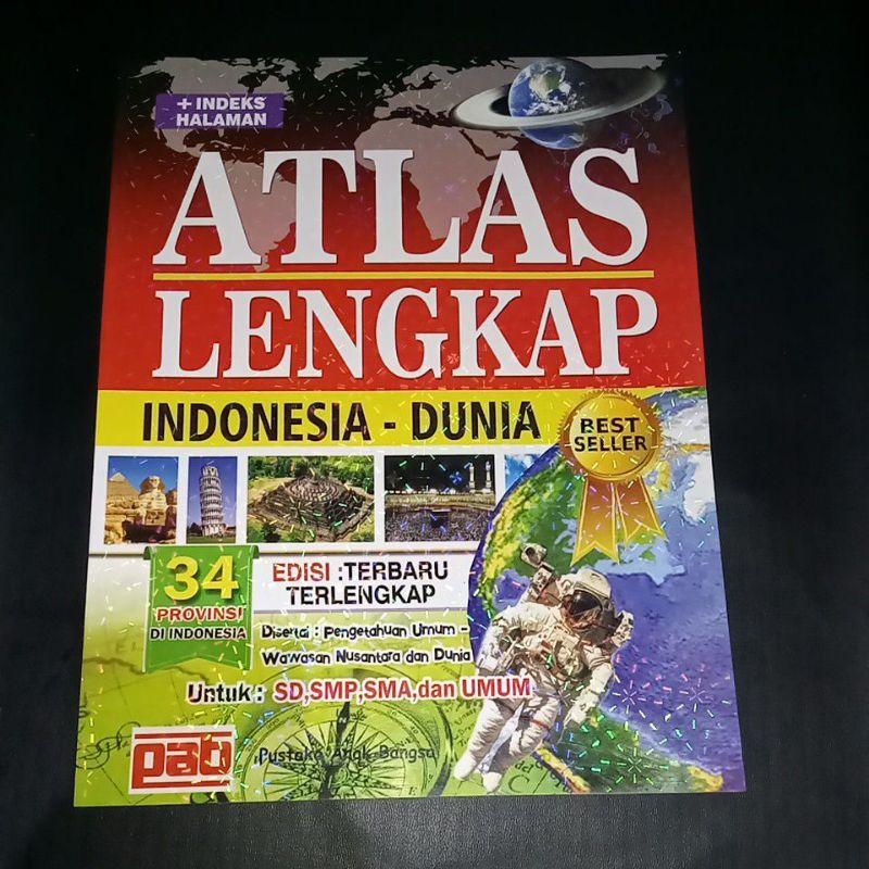 atlas lengkap Indonesia  dunia besar edisi 34 provinsi lengkap