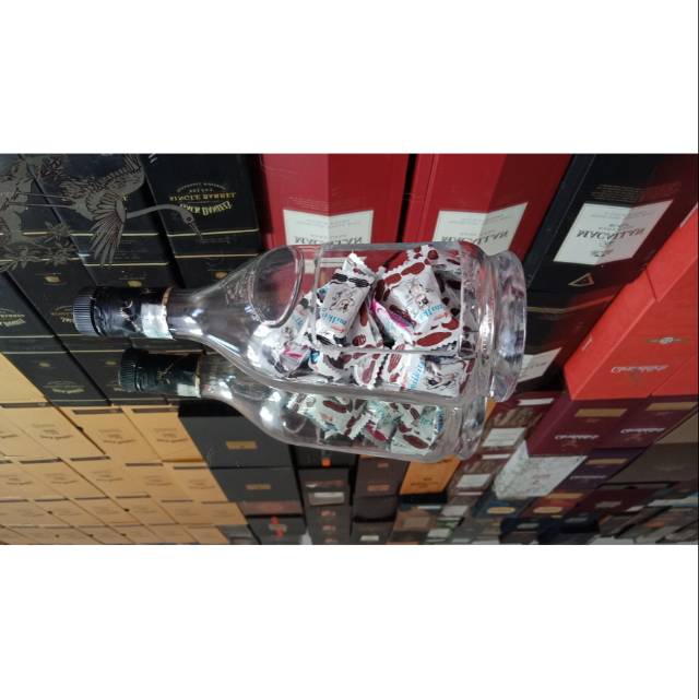 Botol bekas miras botol bekas minuman keras tempat snack toples tempat permen hadiah unik wadah