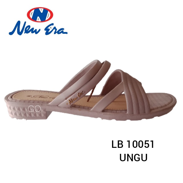 gof NEW ERA LB 10051 Sandal Wanita Tali Silang Slop Wanita Karet Sendal Wanita Kekinian Slip Sandal Strap Silang Sweet