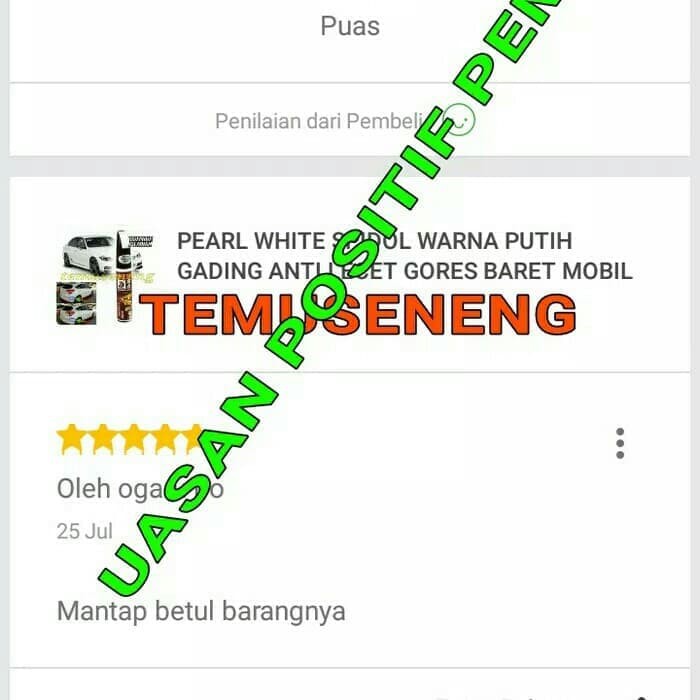 Pearl White Spidol Warna Putih Gading Anti Lecet Gores Baret Mobil