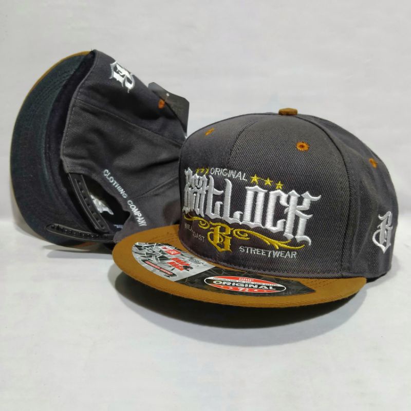 Topi Snapback Distro Hat Pria Cowok Hip Hop Keren Logo Bordir 3D Emboss Brand Original