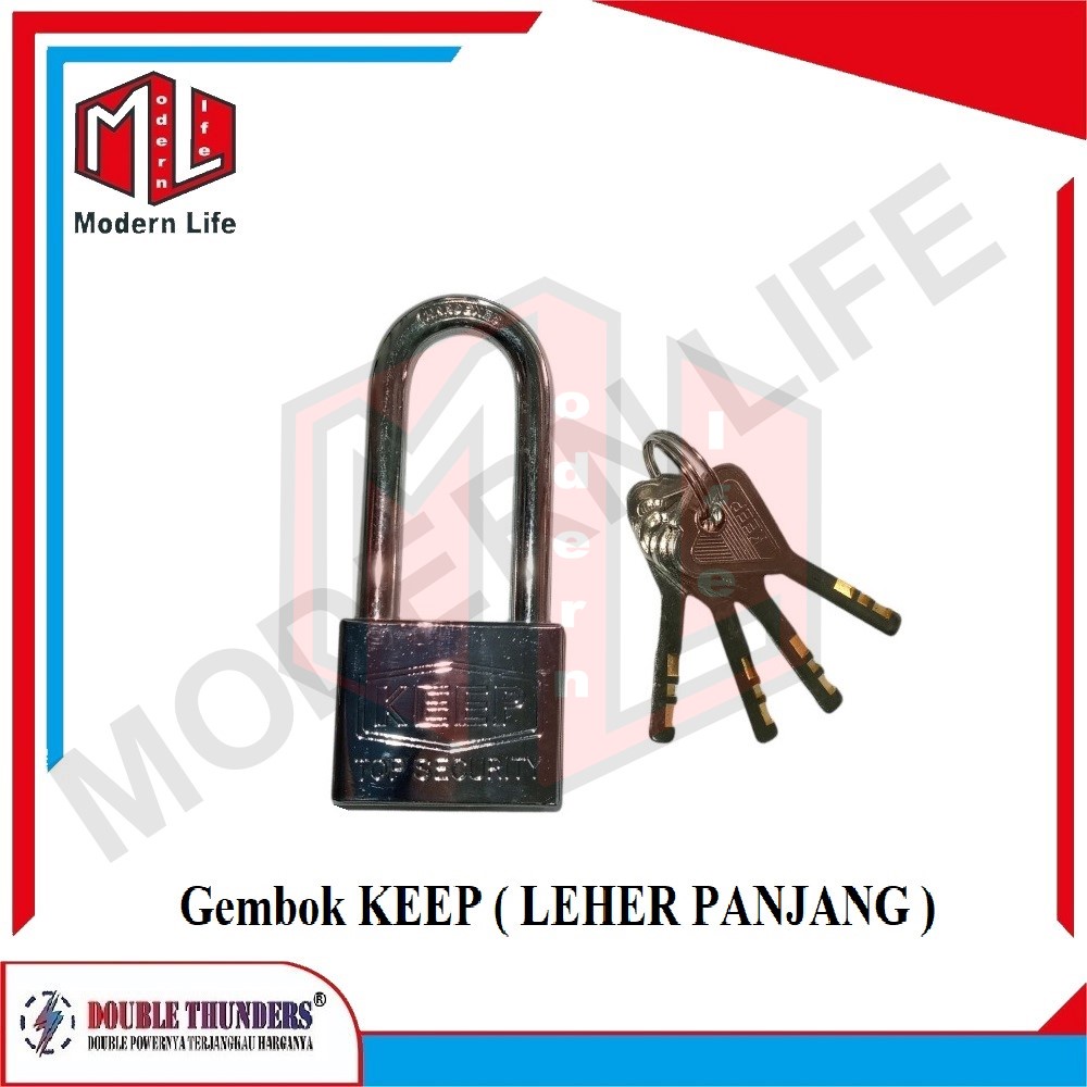 KUNCI GEMBOK KEEP 60 MM PANJANG / GEMBOK KEEP LEHER PANJANG 60 MM ( ORIGINAL )