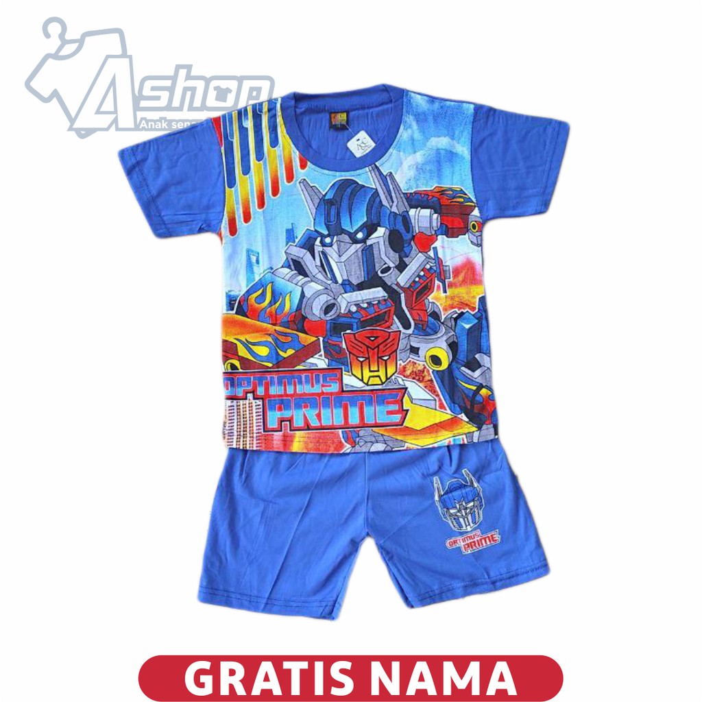 Baju Anak Setelan Transformers Optimus Prime