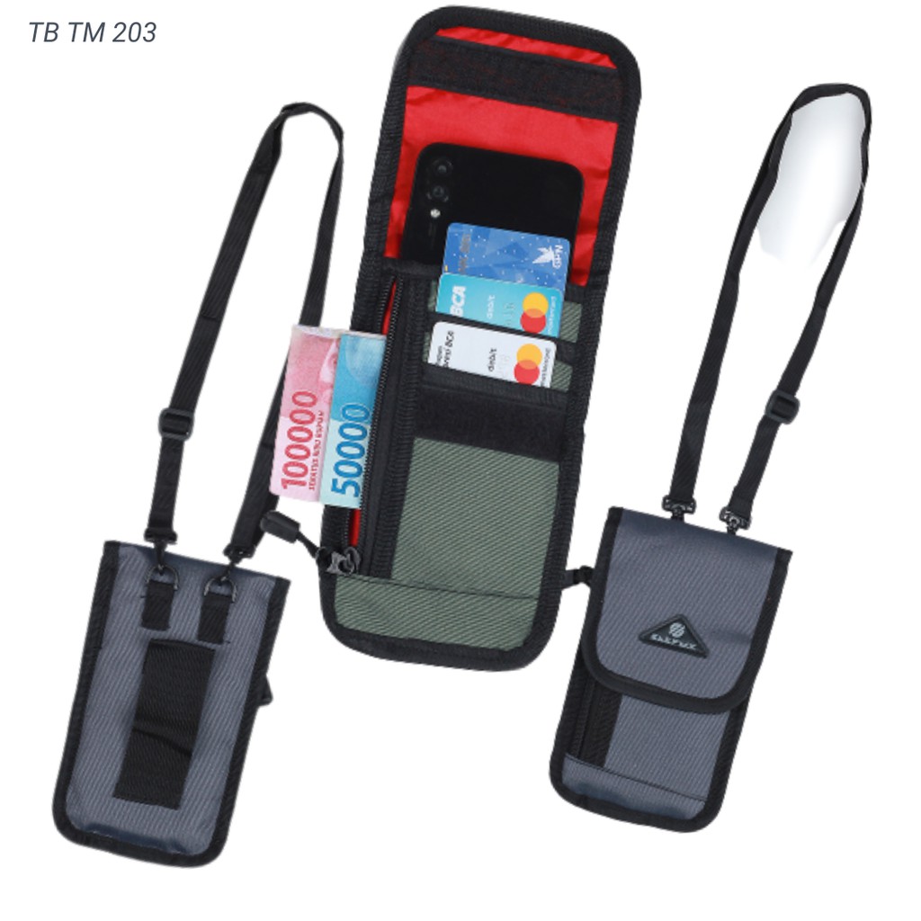 Sako Wallet Dompet HP Kartu Kunci Dengan Tali Gantung Leher Mini Slingbag
