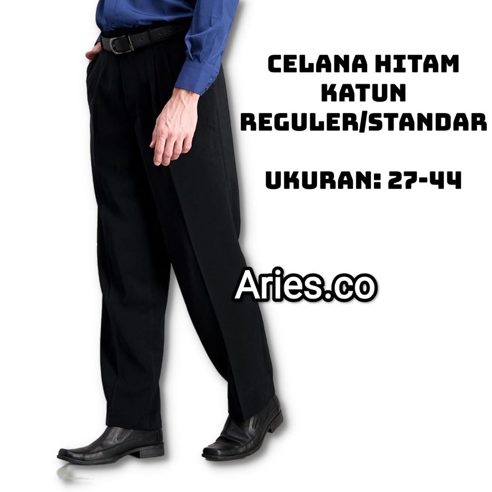 [KODE FVJ] Celana Panjang Hitam Pria Cardinal / Celana Bahan Cardinal / Celana Bahan Goyang / Celana