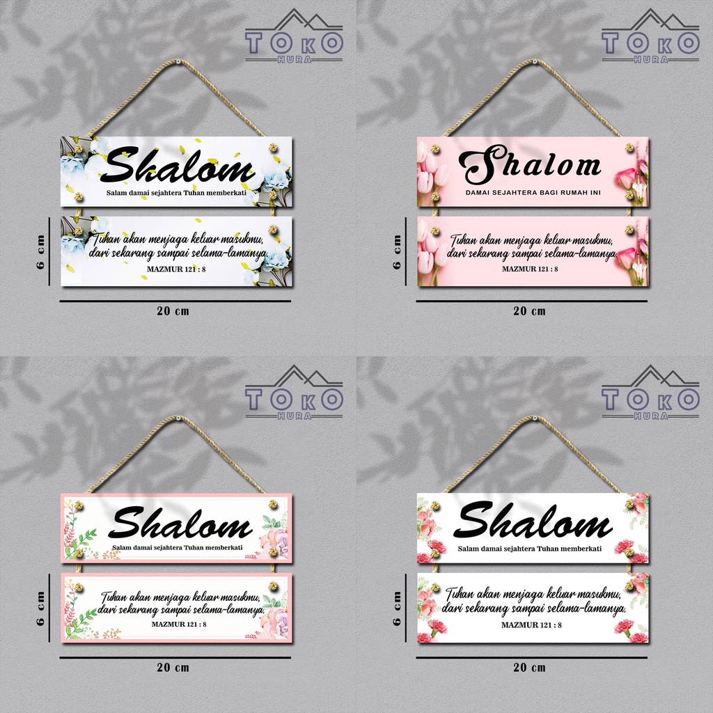 Hiasan Kristen Gantungan Shalom pintu