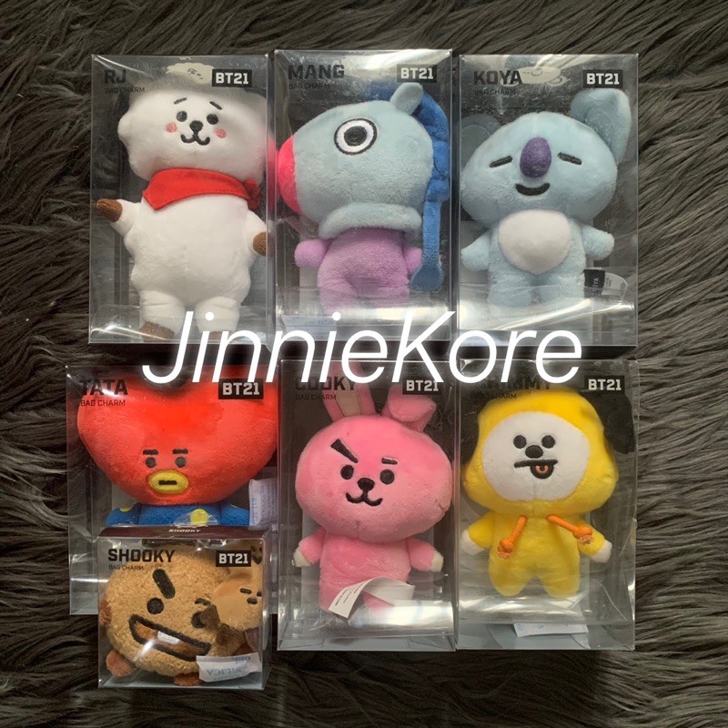 [SET] BT21 LINE FRIENDS OFFICIAL MERCH DOLL MINI BAGCHARM MAGNETIC STANDEE ACRYLIC ALL CHARACTER RJ 