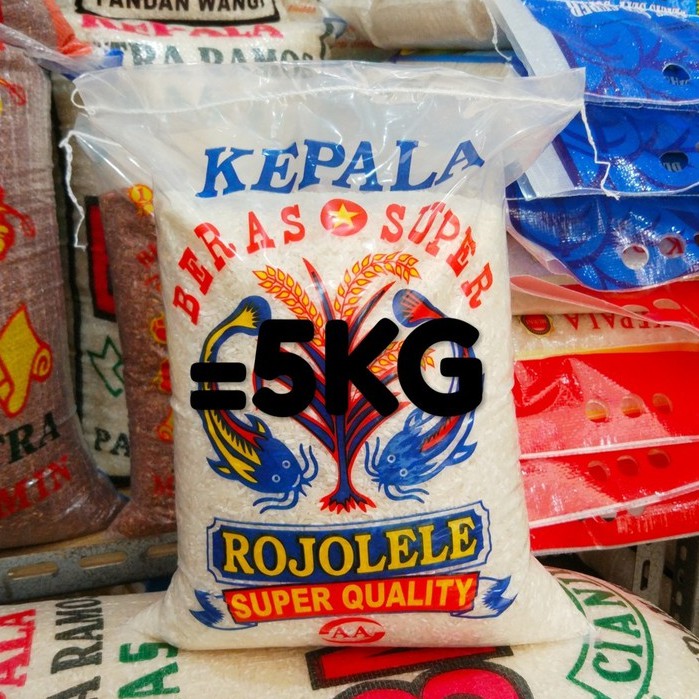 

BERAS KEPALA SUPER ASLI ROJOLELE 5KG 10KG 20KG MURAH