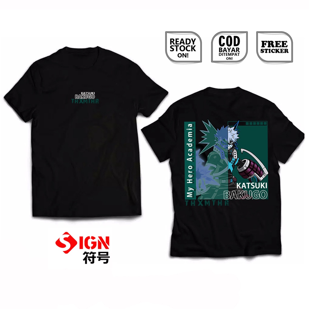 KAOS ANIME MANGA KATSUKI BAKUGO MY HERO ACADEMIA IZUKU MIDORIYA DEKU TOMURA BAJU JEPANG JAPAN SIGN