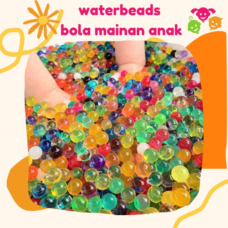 Water beads mainan montessori / mainan anak / hidrogel / Montessori /sensory