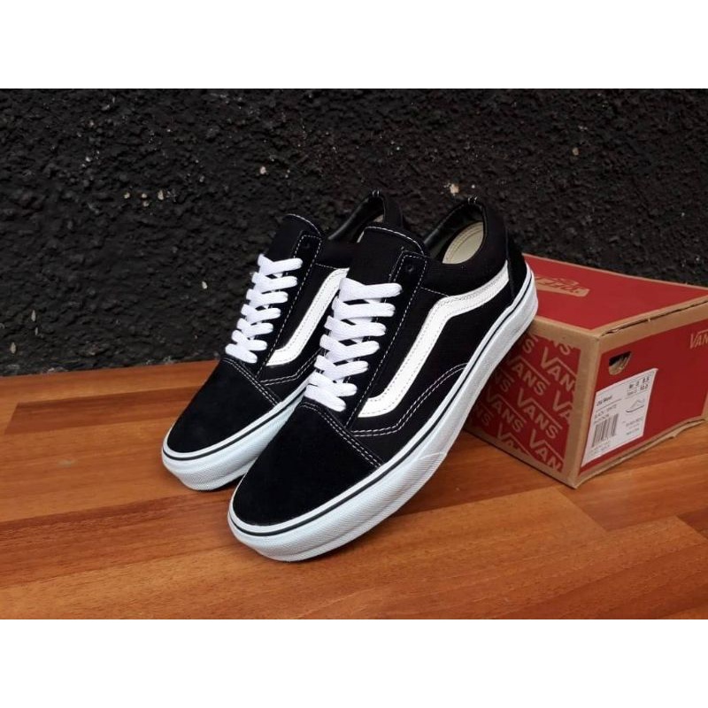 VANS OLD SKOOL BLACK WHITE PREMIUM WAFFLE DT MADE IN CHINA