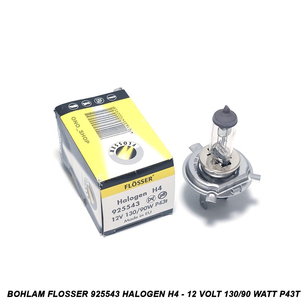 Bohlam Flosser 925543 Halogen H4 - 12 Volt 130/90 Watt P43t